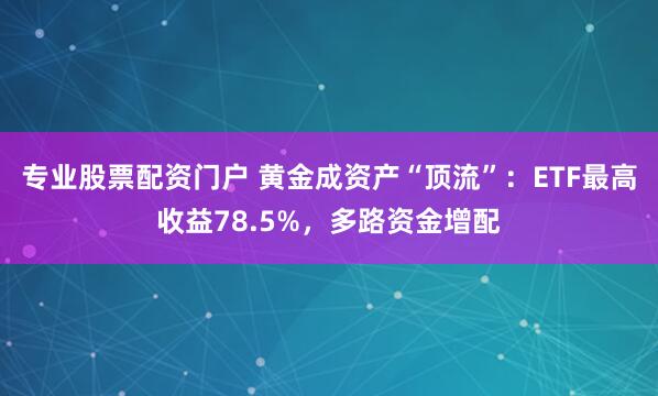 专业股票配资门户 黄金成资产“顶流”：ETF最高收益78.5%，多路资金增配